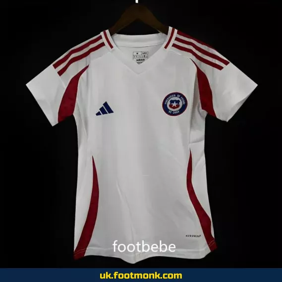 Chile Women's Football Jersey 2024 away White.