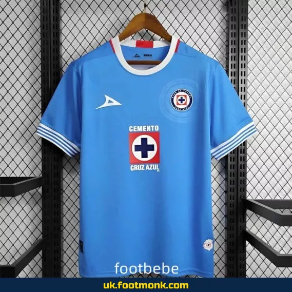 Cruz Azul 2024-2025 home blue football jersey.