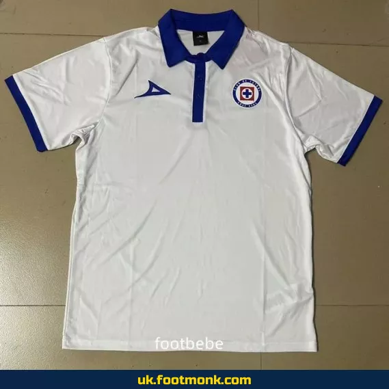 Cruz Azul white football jersey 2025 2026.