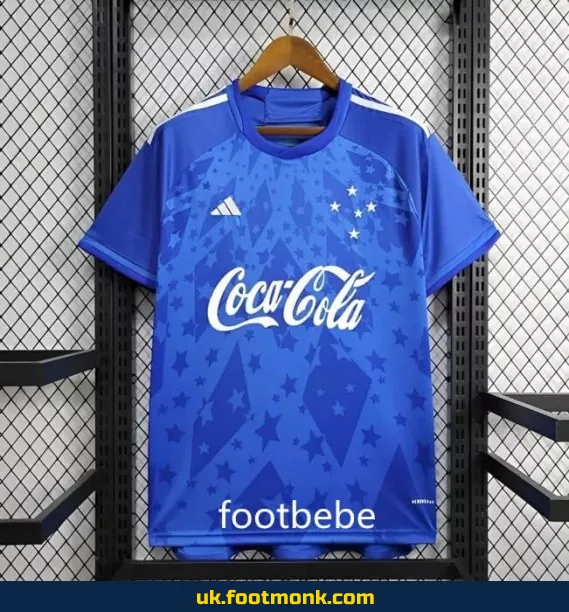 Cruzeiro 2024-2025 home blue football jersey.