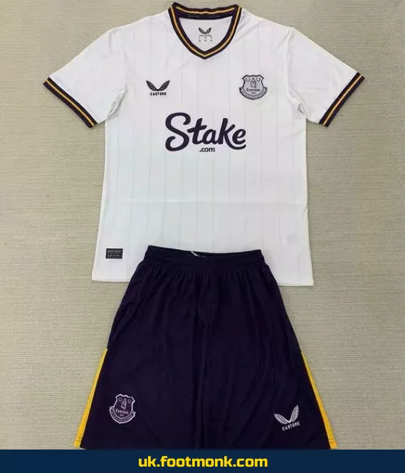 Everton kids' football jersey 2024-2025 White.