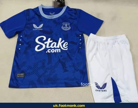 Everton kids' football jersey 2024-2025 blue.
