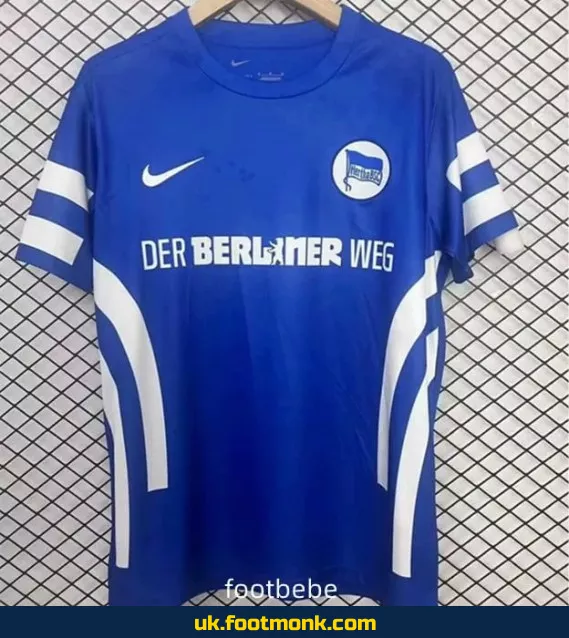 Hertha Berlin 2025 2026 blue football jersey.
