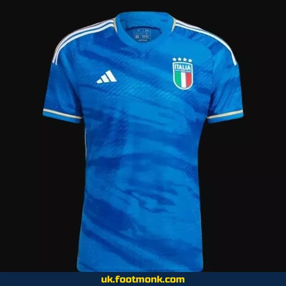 Italy 2023 home blue football jersey.