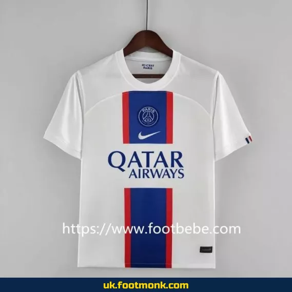 PSG 2022-2023 third football jersey white.