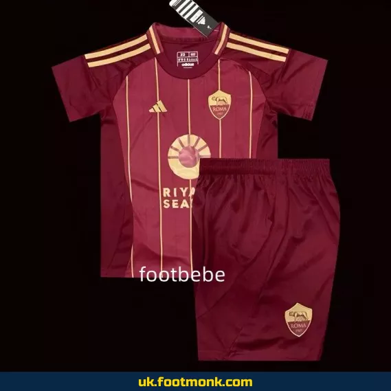 Rome home football jersey for kids 2024-2025.