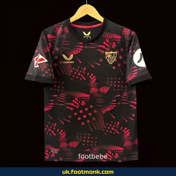 Sevilla football jersey 2024 2025 black.