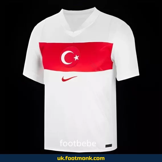 Turkey home football jersey 2024 2025 white.