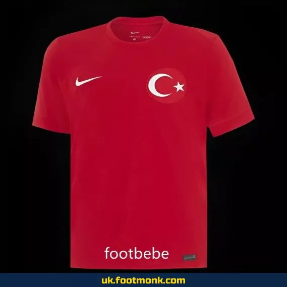 Turkey football jersey 2024 2025 away red.