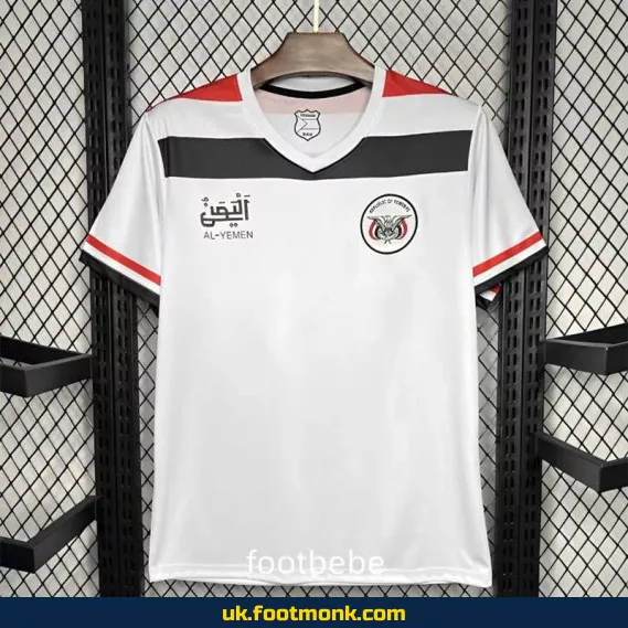 Yemen football jersey 2024 2025 white.