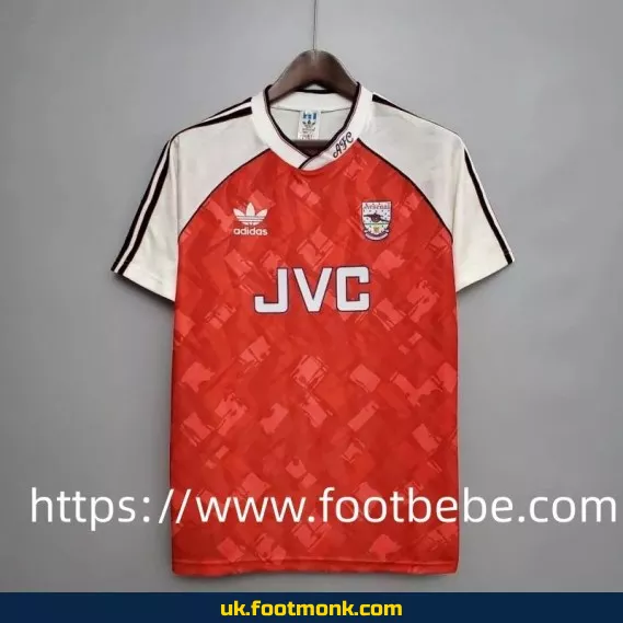 Vintage Arsenal home football jersey 1990-1992.