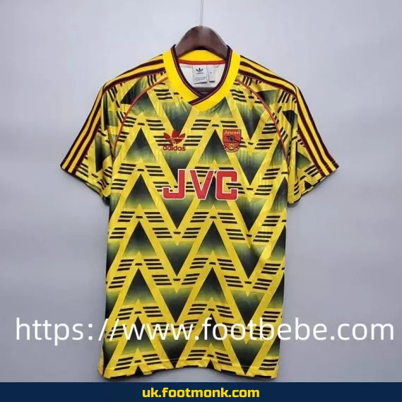 Vintage Arsenal away football jersey 1991-1993.