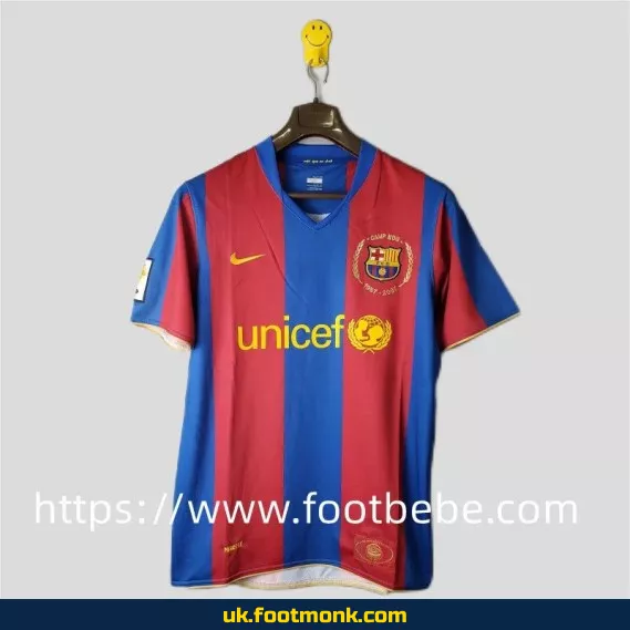 Vintage Barcelona 2007-2008 home football jersey.