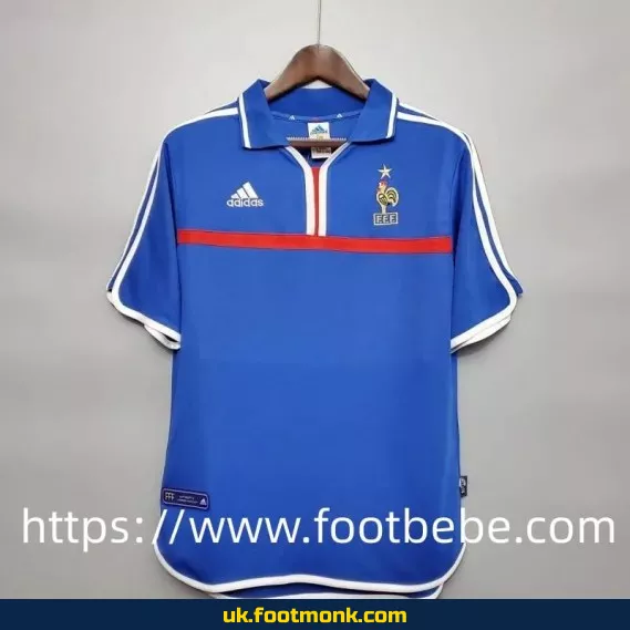 Vintage France home football jersey Euro 2000.
