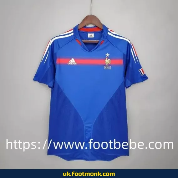 Vintage France home football jersey Euro 2004.