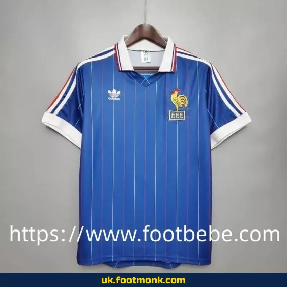 Vintage France home football jersey 1982 World Cup.