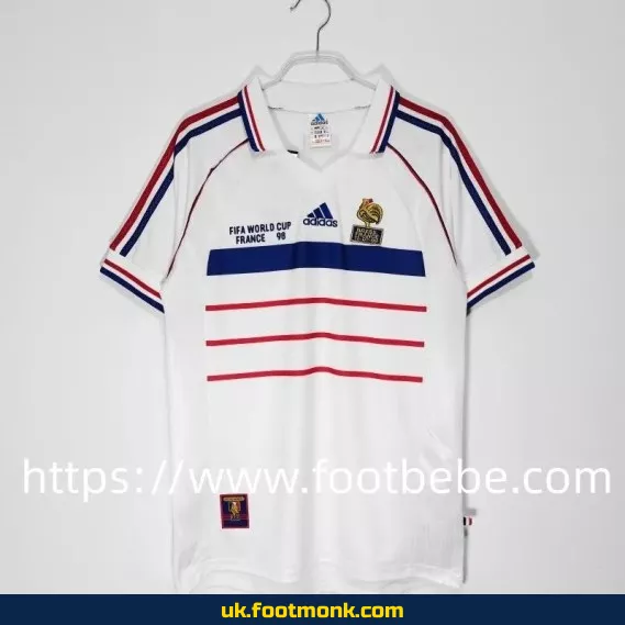 Vintage France 1998 World Cup away football jersey.