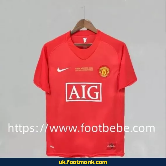 Vintage football jersey Manchester United 2007-2008 home.