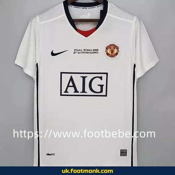 Vintage Manchester United football jersey 2008 2009 away.