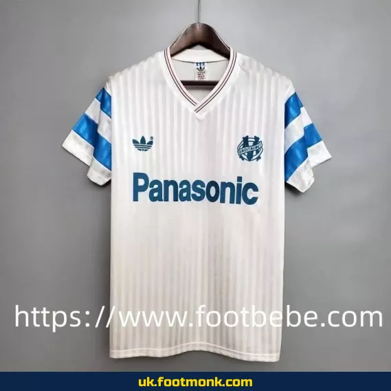 Vintage Marseille 1990-1991 home football jersey.