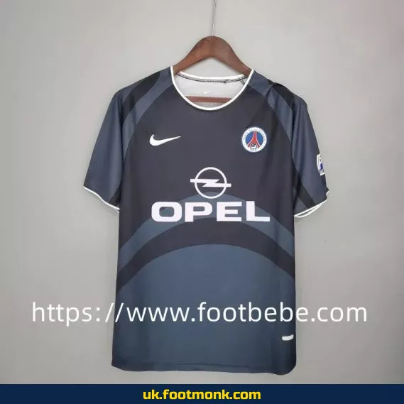 Vintage PSG 2001-2002 third gray football jersey.