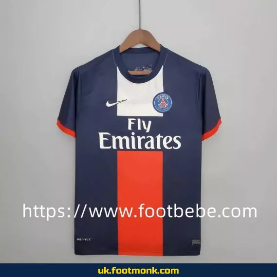 Vintage PSG 2013-2014 home blue football jersey.