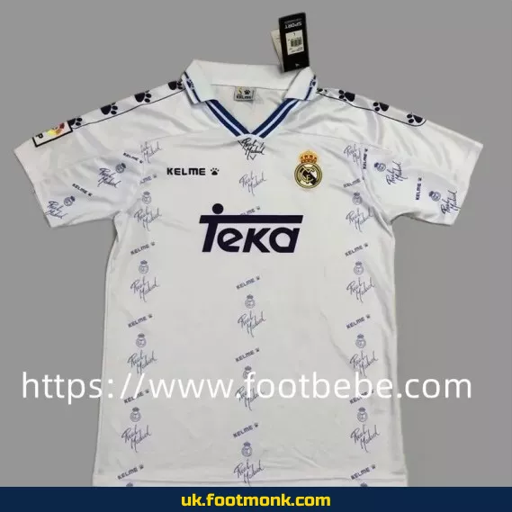Vintage Real Madrid 1994-1996 home football jersey.