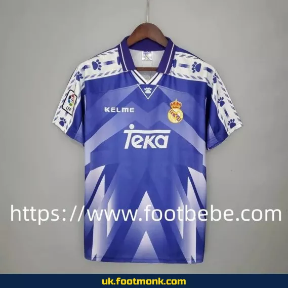 Vintage Real Madrid 1996-1997 away football jersey.