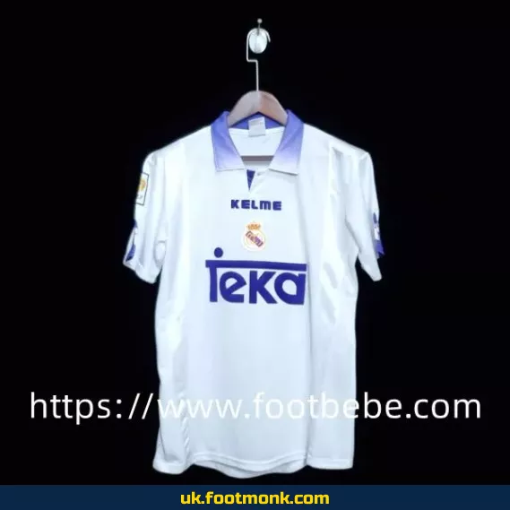 Vintage Real Madrid 1997-1998 home football jersey.