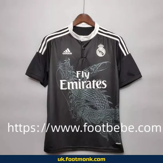 Vintage Real Madrid 2014-2015 third black football jersey.
