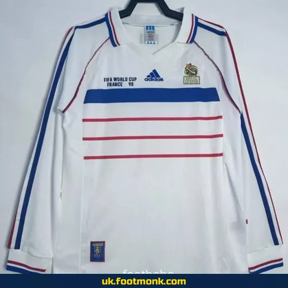 Vintage France 1998 World Cup away long-sleeve jersey.
