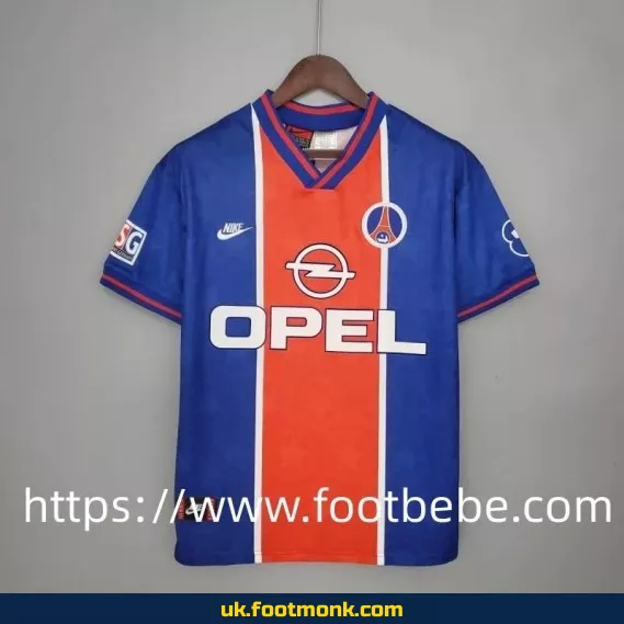 Vintage PSG 1995 1996 home blue red jersey.