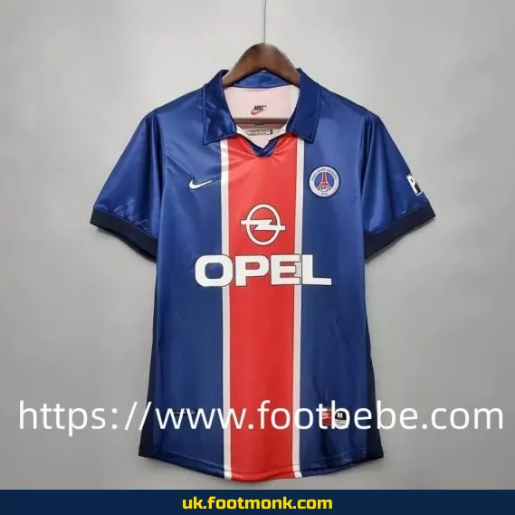 Vintage PSG 1998 1999 home jersey blue red.