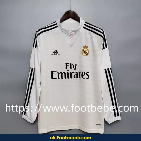 Vintage Real Madrid 2014-2015 long-sleeve home jersey.