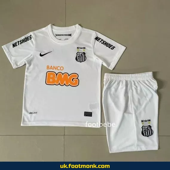 Vintage Santos home jersey for kids 2011-2012 white.