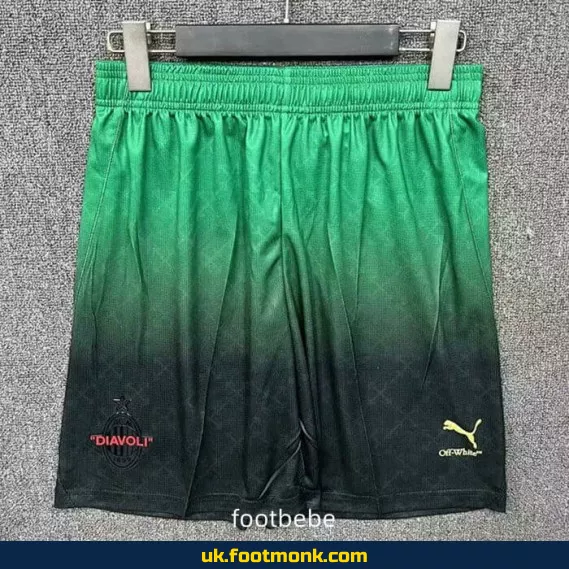 Short AC Milan OFFWHITE 2025 2026 black green