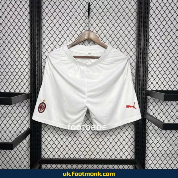 AC Milan 2024-2025 white football shorts.