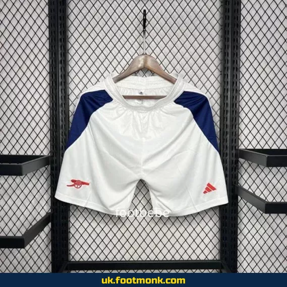 Arsenal 2024-2025 white football shorts.