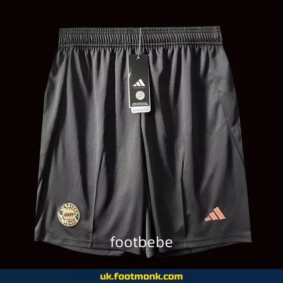 Bayern Munich 2024-2025 black football shorts.