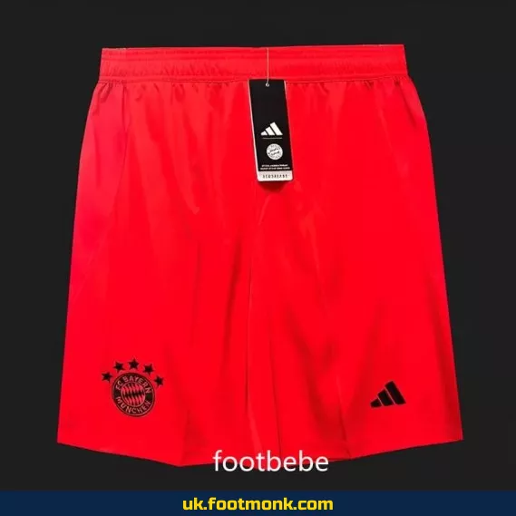 Bayern Munich 2024-2025 red football shorts.