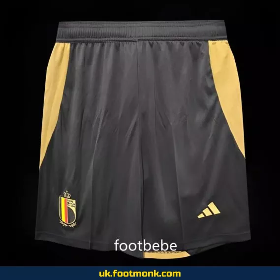 Belgium Euro 2024 black football shorts.