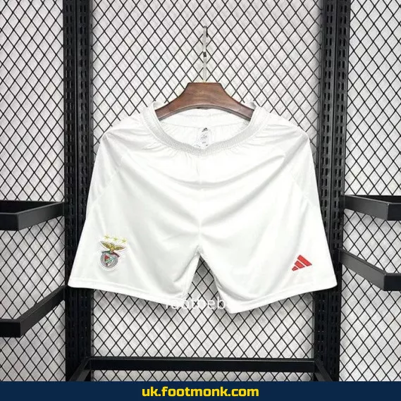 Benfica 2025 white football shorts.