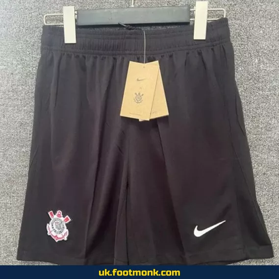 Corinthians 2024-2025 black football shorts.