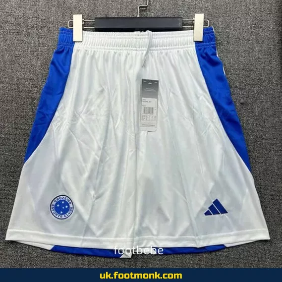 Cruzeiro 2025-2026 white football shorts.