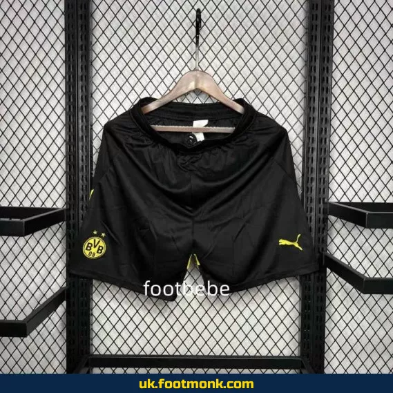 Dortmund football shorts 2024 2025 black.