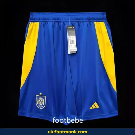 Spain Euro 2024 blue football shorts.