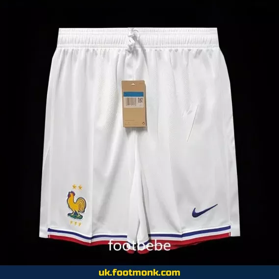 France Euro 2024 white football shorts.