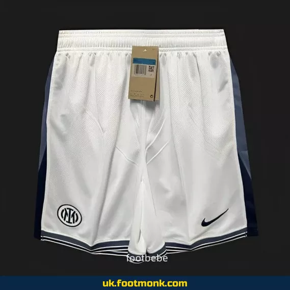 Inter Milan 2024-2025 white football shorts.