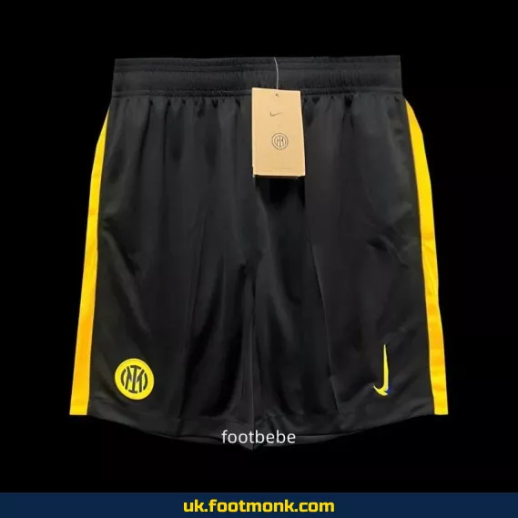 Inter Milan 2024-2025 third short, black.