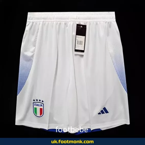 Italy Euro 2024 white football shorts.